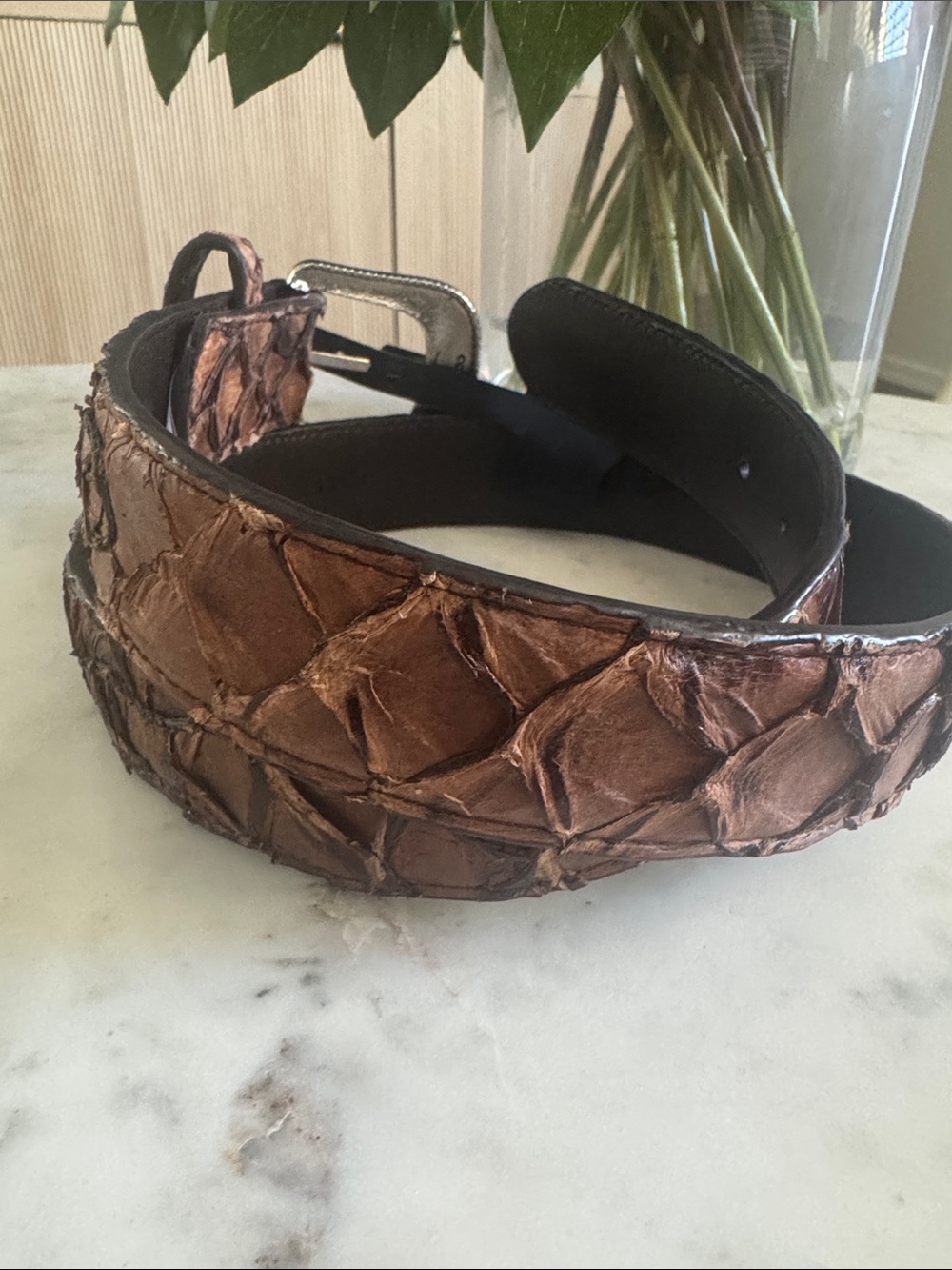 CODY JAMES MEN'S EXOTIC PIRARUCU BELT - Picture 5 of 6